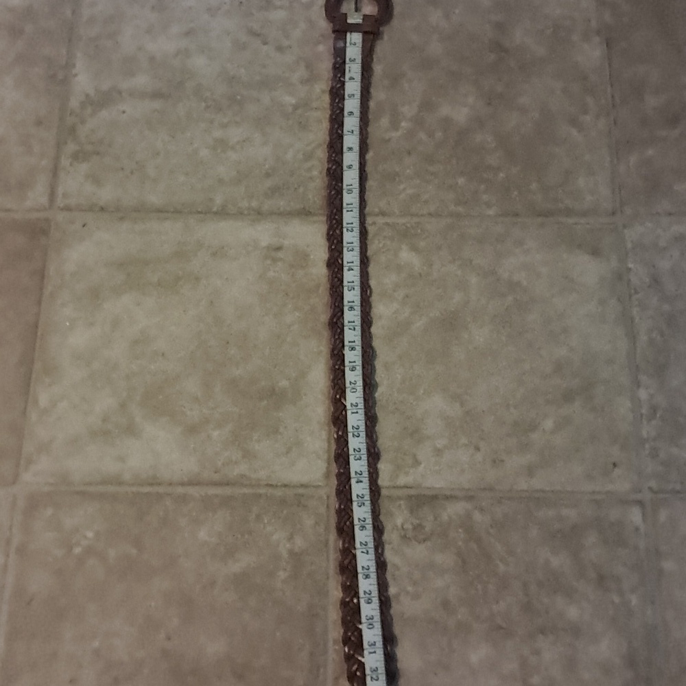 Women Braided Genuine Wide Leather Buckle Belt Made in Turkey Boho Festival - Picture 9 of 10